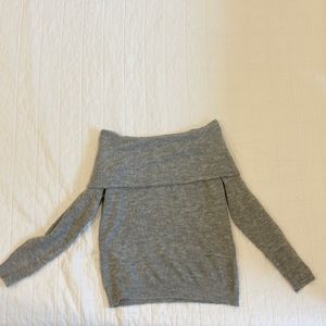 Sophie Rue off the shoulder grey sweater